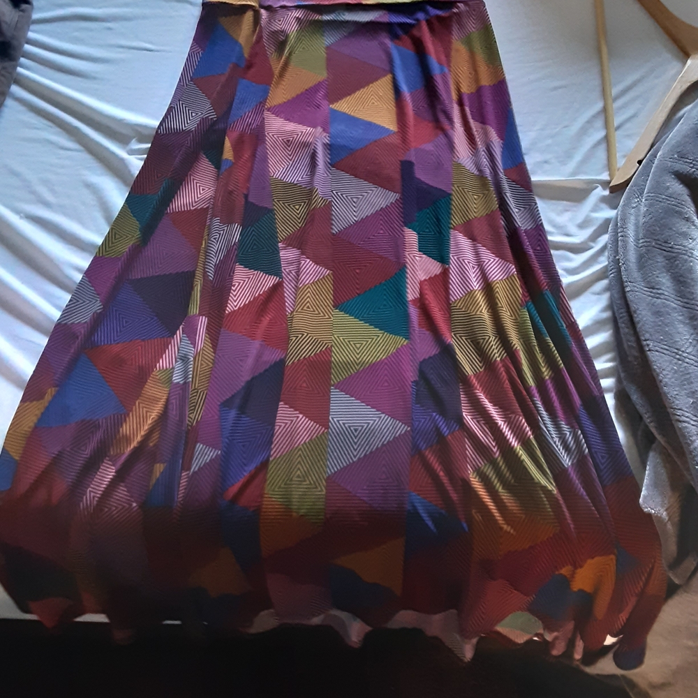 LuLaRoe Colorful Geometric A-Line Skirt